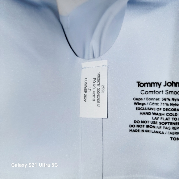 Tommy John Comfort Smoothing Triangle Bralette Plein Air (Blue) Sz S (D-DD) NWT - Picture 8 of 12